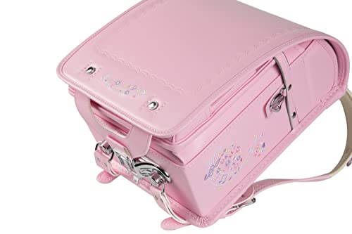 【新品未使用品】ランドセル 女の子 軽量 強化レザー 透明カバー 大容量 A4ファイル対応 刺繍 ランドセル 女の子 軽量 強化レザー 透明カバー 大容量 A4ファイル対応