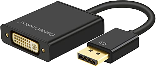 Image of CableCreation Active DisplayPort to DVI Adapter Cable, DP to DVI-I Converter Eyefinity Multi-Screen Support 1080p, 0.5 FT