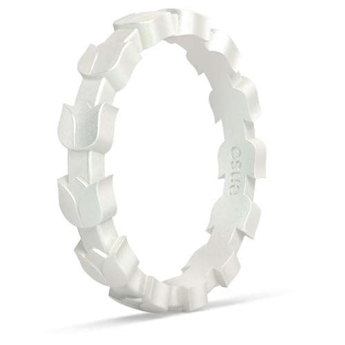 Image of Enso Rings Stackable Silicone Wedding Rings - Multiple Designs for Everyday Wear - Comfortable and Flexible