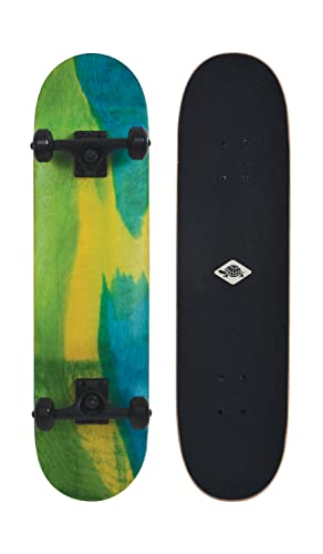 Schildkröt Skateboard Bigflip 31', Tabla Premium Completa, Forma de Cubierta Cóncava con Doble Patada y Cinta de Agarre, Rodamientos de Bolas ABEC9, Diseño: Splash, 510671