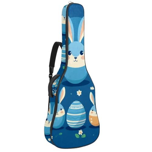 Sac pour guitare folk étanche bleu pastel idéal pour répétitions et cours