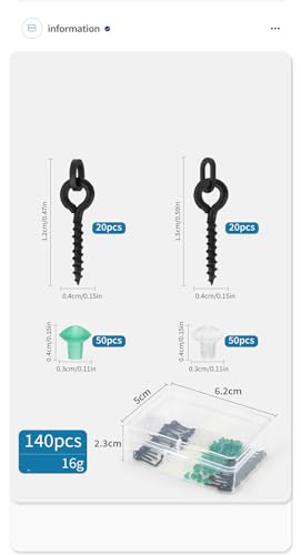 Set de accesorios de pesca 280 piezas para carpa y pesca general miniatura 2