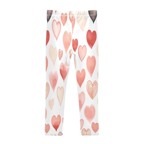 Toddler Girls Leggings Printed Yoga Pants Leggings Black Red Love for Kids2