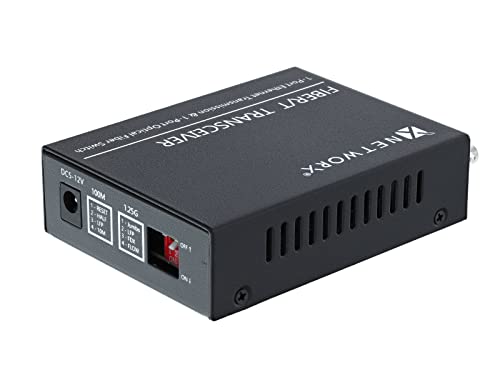 Image of Networx Gigabit Ethernet Fiber Media Converter - UTP to 1000Base-LX - ST Multimode, 5...