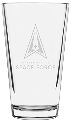 United States Space Force United States Military Etched 16oz Pint Glass