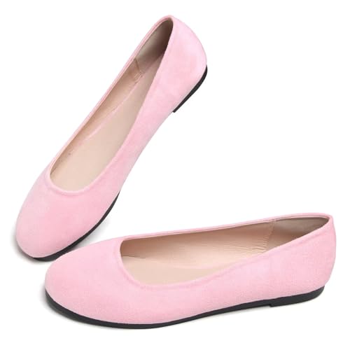 Image of Dear Time Women's Flats Comfortable Slip On Ballet Flats Soft Solid Casual Shoes