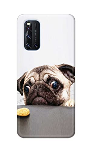 Image of PRINTFIDAA� Printed Hard Back Cover Case for Vivo V19 Back Cover (Pug Dog) -2808