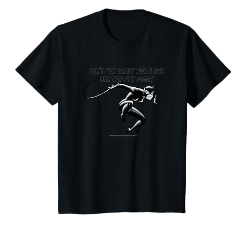 Image of Kids DC Comics Batman Catwoman Don't Play Games Camiseta T-Shirt