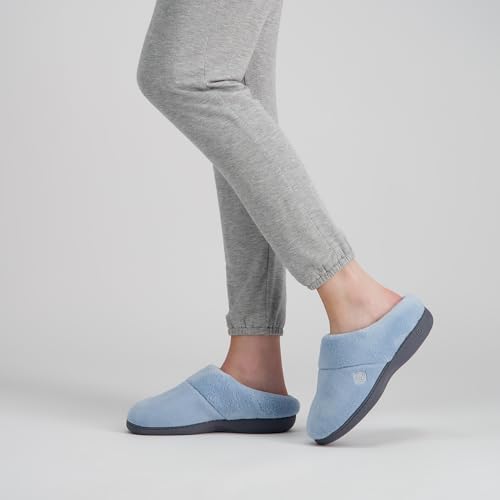 isotoner Women's Classic Clog Slippers with Memory Foam Comfort and Non-slip Sole Slipper, Light Grey, 6.5-7 by isotoner - Image 2