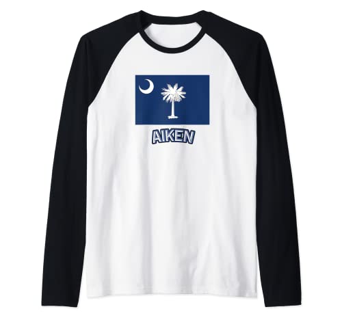 AIKEN - South Carolina | SC City State USA Souvenir - Raglan Baseball Tee