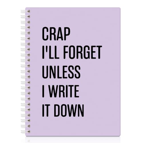 Carnet à spirales violet bloc-notes humoristique bureau femme ami