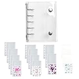 シール帳 透明 シールバインダー シール手帳 M5サイズ はがせる クリアバインダー リフィル10枚+PPシート2枚付属 女の子 かわいい シール台紙