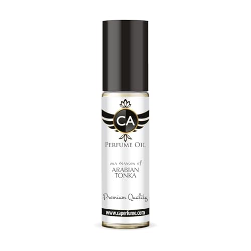 CA Perfume Impression of Arabian Tonka Unisex Fragrance Oil Amber Woody Scent Long Lasting Perfumes for Women &amp; Men Travel Size TSA Ready Mini Parfum Body Oil Roll-on 0.33 Fl Oz 10ml