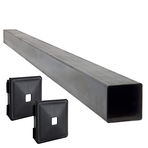 RecPro RV Bumper Raw 14 Gauge Steel | Standard 4 x 4 | Made in the USA (with Plugs)