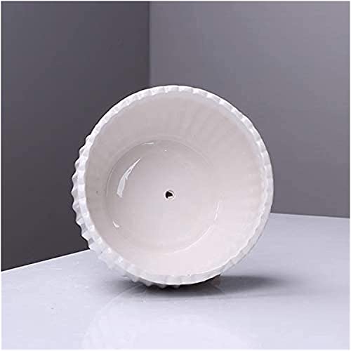 Maceta de cerámica para balcón y salón contenedor redondo de orquídeas 5