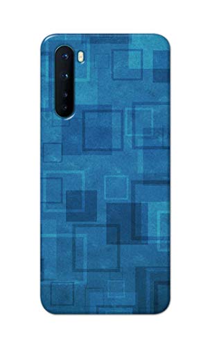 Image of Printed Hard Back Cover Case for OnePlus Nord 5G - 2020 Model | OnePlus Nord 1 Back Cover (Plain Azure Blue) -702