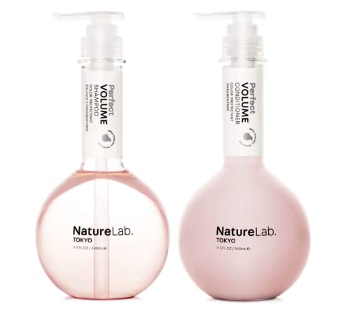 NatureLab.TOKYO Perfect Volume Shampoo & Conditioner Duo - Weightless Frizz Control for Smoother Healthier Hair and Scalp I 11.5 FL OZ Each | $38 VALUE
