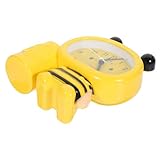 TIDTALEO Digitaler Bienen Wecker mit Stifthalter Geräuschgesteuert Temperaturanzeige Gelb Batterielos Leise Desktop Uhr für Büro und Studium