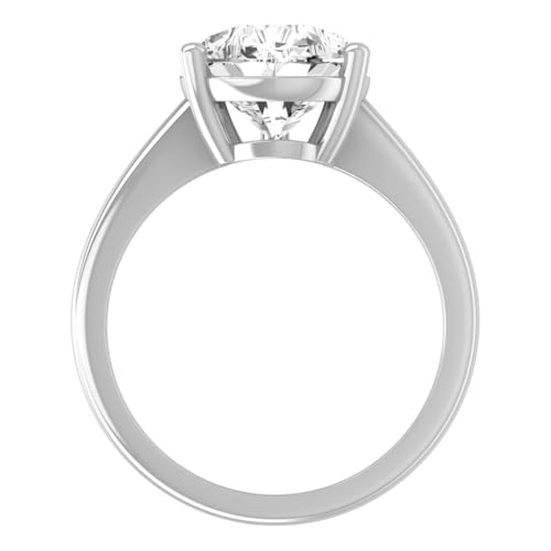 1 Carat - 5 Carat Fancy Cut Lab Grown Diamond Prong-Set Solitaire Ring | 14K White and Yellow Gold Engagement Band Ring | D-F Color and VS1 Clarity3