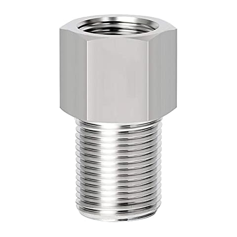 Beduan 1/2" Female to 1/2" Male Extension Pipe Nipple Connector, Stainless Steel Pipe Longer Fitting Adapter 1.57" Length (40 mm) Cover