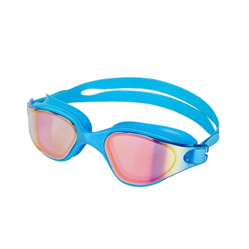 Lunettes de natation imperméables, lunettes de natation anti-buée, lunettes étanches galvanisées, vision HD, design à grand cadre, unisexe, idéales pour la piscine et la plage, 16 x 5,5 x 4 cm
