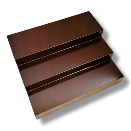 Image of VASIL MART Wood 3 Tiered Spice Rack, 3 Tier Spice Organizer for Cabinet or Kitchen, Stand For Cabinet /Cupboard (Brown)