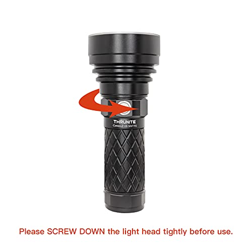 ThruNite Catapult V6 SST70 USB-C Rechargeable Flashlight, 2836 Lumens, 692m Long Beam Distance, High-Performance LED Searchlight for Tactical, Camping, and Hiking, Black, Cool White - CW