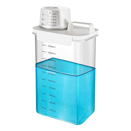 LDXDRU 2300ML Laundry Detergent Container, Washing Powder Storage Container, Detergent Dispenser for Washing Pod Powder Detergent