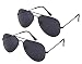 WODISON Classic Kids Aviator Sunglasses Bulk Reflective Metal Frame Children Eyeglass 2 Pack