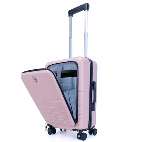 Camir-Maleta De Viaje Cabina Usb Maleta Inteligente Trolley Cabina Maleta Multiusos Bolsillo Frontal Portátil Equipaje De Mano 4 Ruedas,Candado Tsa-Maleta Cabina 55x35x23,5 Abs Pc Rosa Claro Camir-Maleta De Viaje Cabina Usb Maleta Inteligente Trolley Cabina Maleta Multiusos Bolsillo Frontal Portátil Equipaje De Mano 4 Ruedas,Candado Tsa-Maleta Cabina 55x35x23,5 Abs Pc Rosa Claro