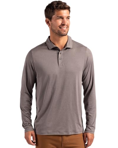 Cutter & Buck Coastline Epic Comfort Eco Recycled Mens Long Sleeve Polo