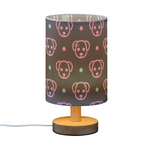 Lámpara de mesa infantil perro neón fluorescente colorido miniatura 2