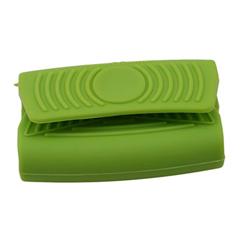 Preisvergleich Produktbild SUNSKYOO Silikon Hitzebeständige Ofenhandschuhe Auflauf Pfanne Topf Topf Griff Küchenzubehör, Grasgrün