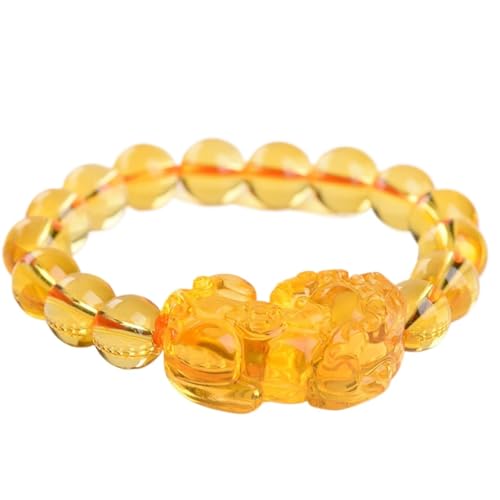 Feng Shui Quartz Jaune bracelet 14mm amulettes couple