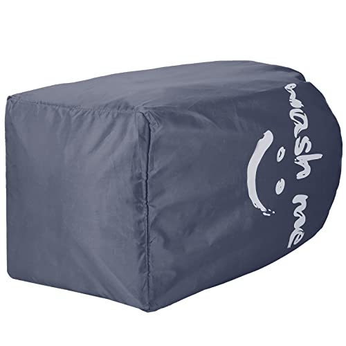 Homest 2 Pack Wash Me Travel Laundry Bag With Handles, Square Base Can Carry Up To 3 Loads Of Clothes, Dirty Clothes Storage With Drawstring Closure,Light Blue And Grey #TOP6