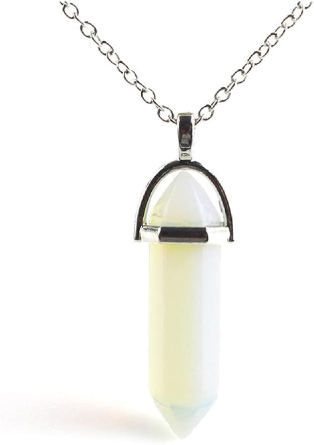 UMANI® Fashion Trend Crystals Necklace Pendant With Chain/Necklace; Beautiful Pencil Pointed Natural Stone Bullet Jewellery Gift For Girls N Women (SP- 1PC GLOW HE) (B0CM26QKRZ) Amazon Price History, Amazon Price Tracker