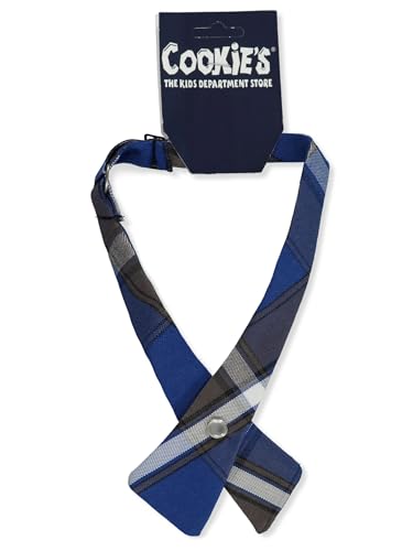 Cookie's Criss Cross Tie - royal/taupe/white *plaid #73*, one size3