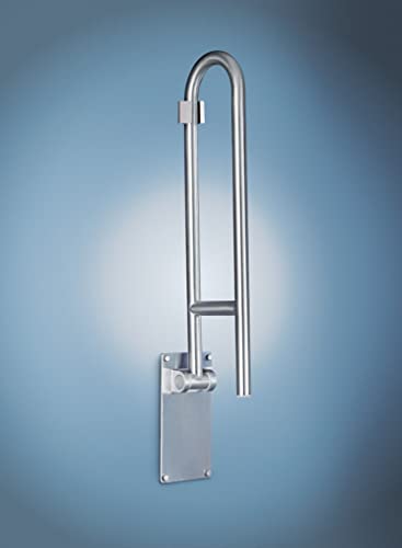 Moen R8960Fd 30-Inch Flip-Up Screw-In Bathroom Grab Bar With Textured Grip, Stainless & 8724 Home 24-Inch Bathroom Grab Bar, Stainless #TOP3