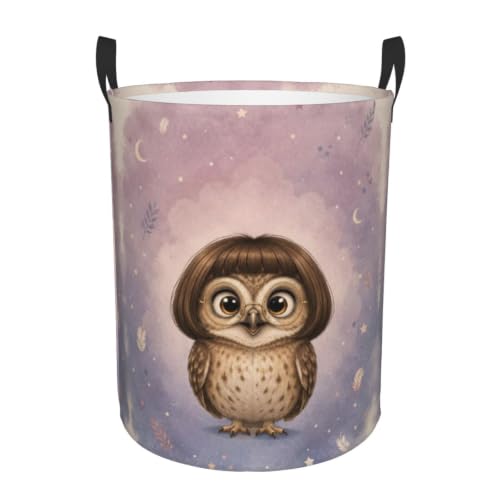 Laundry Basket Dirty Clothes Hamper for Bedroom Cute Bob Owl