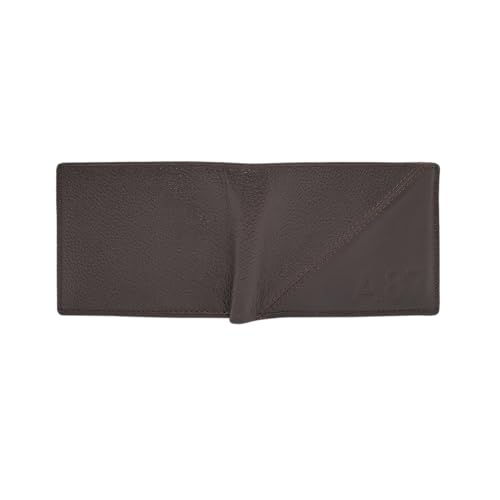 Image of Aeropostale Men's SLIMFOLD Wallet Tucson - Brown | Pebbled Leather | Formal & Minimalist Carry | Ideal for Gifting