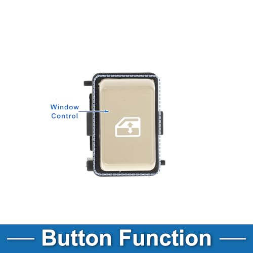 Interrupteur de commande de vitre pour Buick Rendezvous 2002-2007 bouton beige No.5475734 ABS