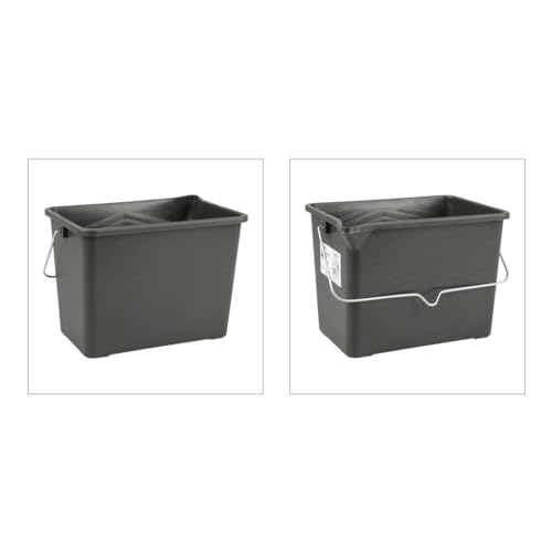 COGEX - Farbbehälter, Malerwagen, Farbeimer – Fassungsvermögen: 7 Liter – mit Ausgießer – Henkel aus Metall und Körper aus 100% recyceltem Kunststoff – rechteckige Form – Henkel für den Transport