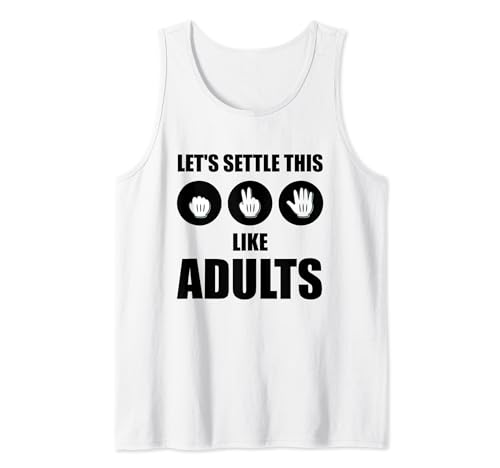 Divertido juego Rock Paper Scissors: resolvamos esto como adultos Camiseta sin Mangas