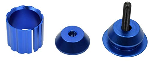 Domain Cycling Aluminum Bike Handlebar Bar End Plugs, Expanding Adjustable Locking Caps, Road Bicycle Grip Mountain BMX MTB Fixie (Blue) - Thumbnail 6