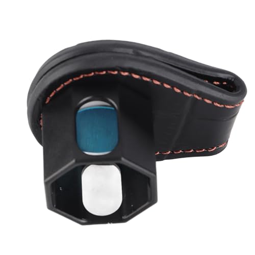 F&Y Soporte portátil de Tiza de Billar - Magnetic Octogonal Pool Cue Chalk Case con Clip para Billar, Negro