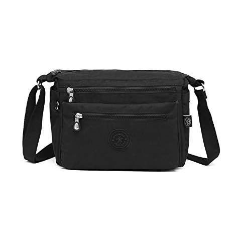 Handbags for Women, Lightweight Shoulder Bag, Compact Crossbody Bag, Messenger Purse (Black) Cover