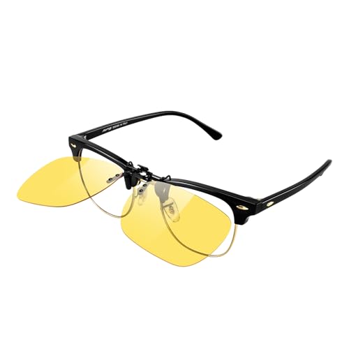 Image of MERRY'S Polarized Clip on Sunglasses Flip Up Metal Clip Attachments for Prescription Glasses