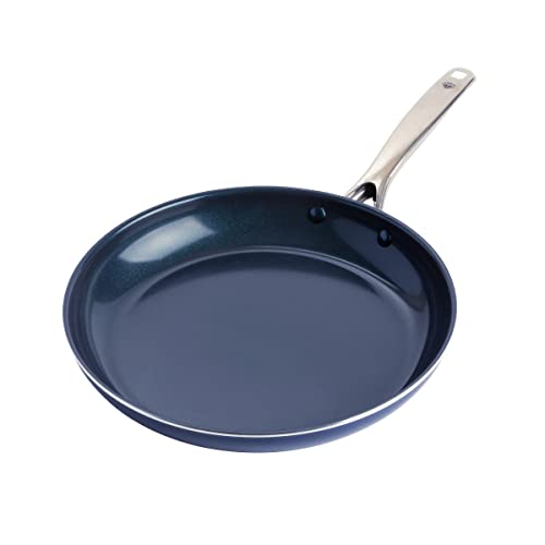 Blue Diamond 12″ Diamond Infused Ceramic Nonstick Frying Pan Skillet, Blue