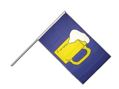 Drapeau bière sur hampe anti plis décoration bistrot durable 60x90 cm