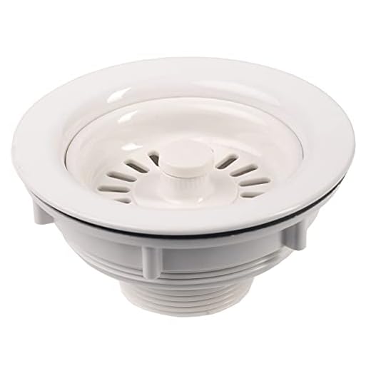 Laguna Brass 6120WT RV/Motorhome Kitchen Sink Strainer with Removable Basket White Finish
